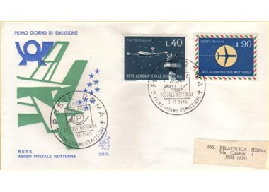 ITALY 1965 FDC (Venice) Airmail network registered