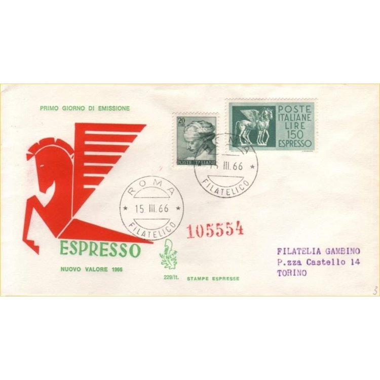ITALIA 1966 FDC (Venetia) Espresso ord