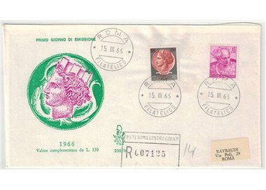 ITALIA 1966 FDC (Venetia) Siracusana racc