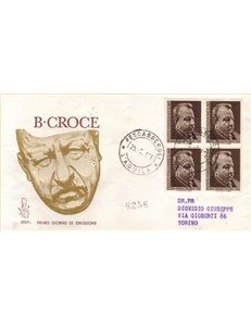 ITALIA 1966 FDC (Venetia) Benedetto Croce racc