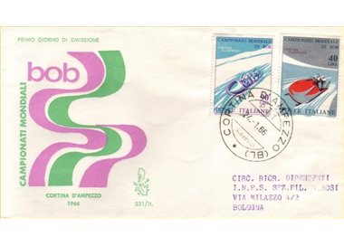 ITALIA 1966 FDC (Venetia) Campionati di bob