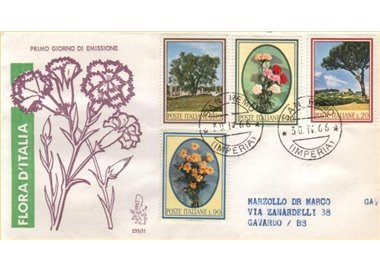 ITALY 1966 FDC (Venetia) Flora racc