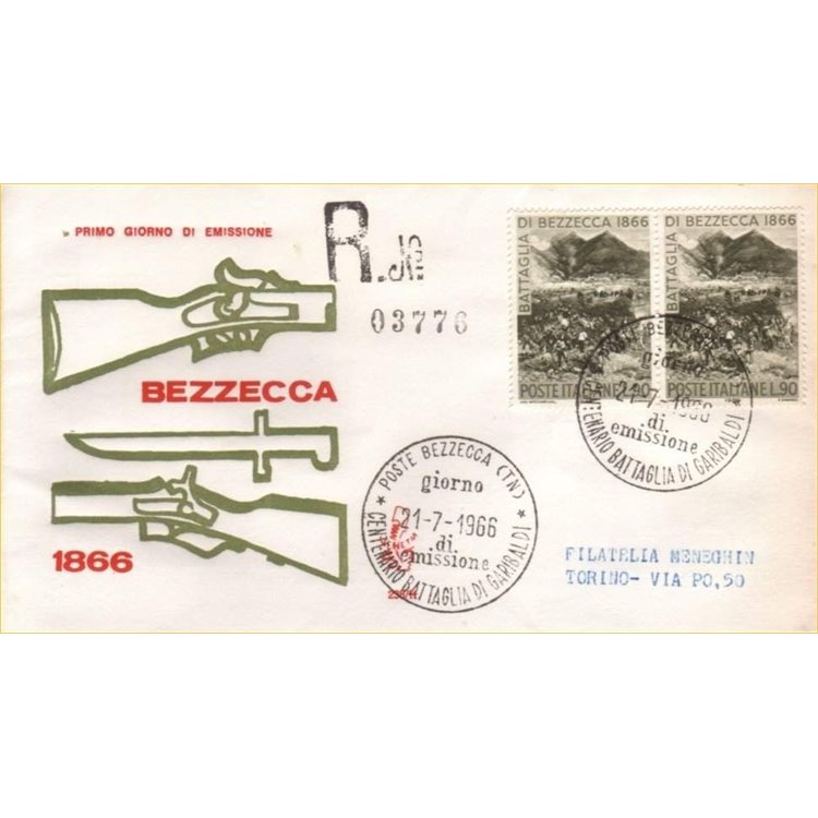 ITALY 1966 FDC (Venice) Bezzecca collection