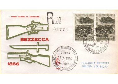 ITALIA 1966 FDC (Venetia) Bezzecca racc