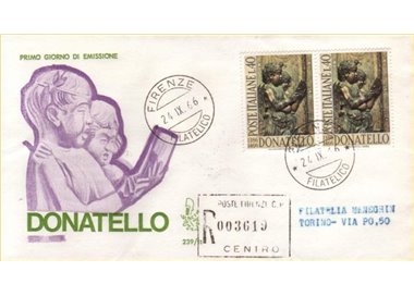 ITALIA 1966 FDC (Venetia) Donatello racc