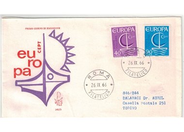 ITALY 1966 FDC (Venetia) Europa Cept