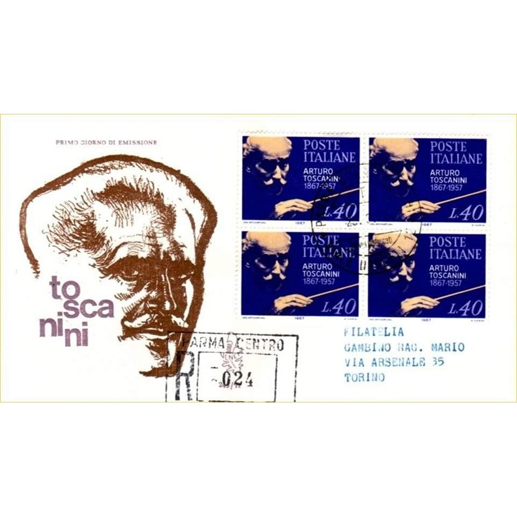 ITALIA 1967 FDC (Venetia) Arturo Toscanini racc