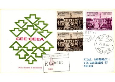 ITALY 1967 FDC (Venice) Treaties of Rome collected