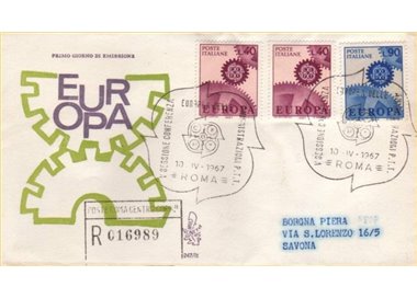 ITALY 1967 FDC (Venetia) Europa Cept rec