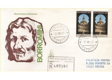 ITALY 1967 FDC (Venice) Francesco Borromini collection