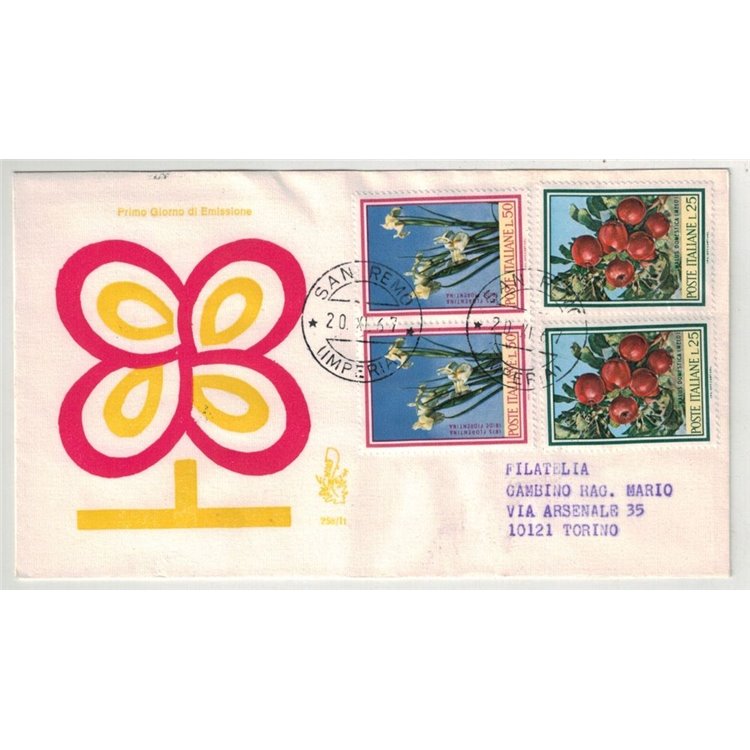 ITALIA 1967 FDC (Venetia) Fiori ord