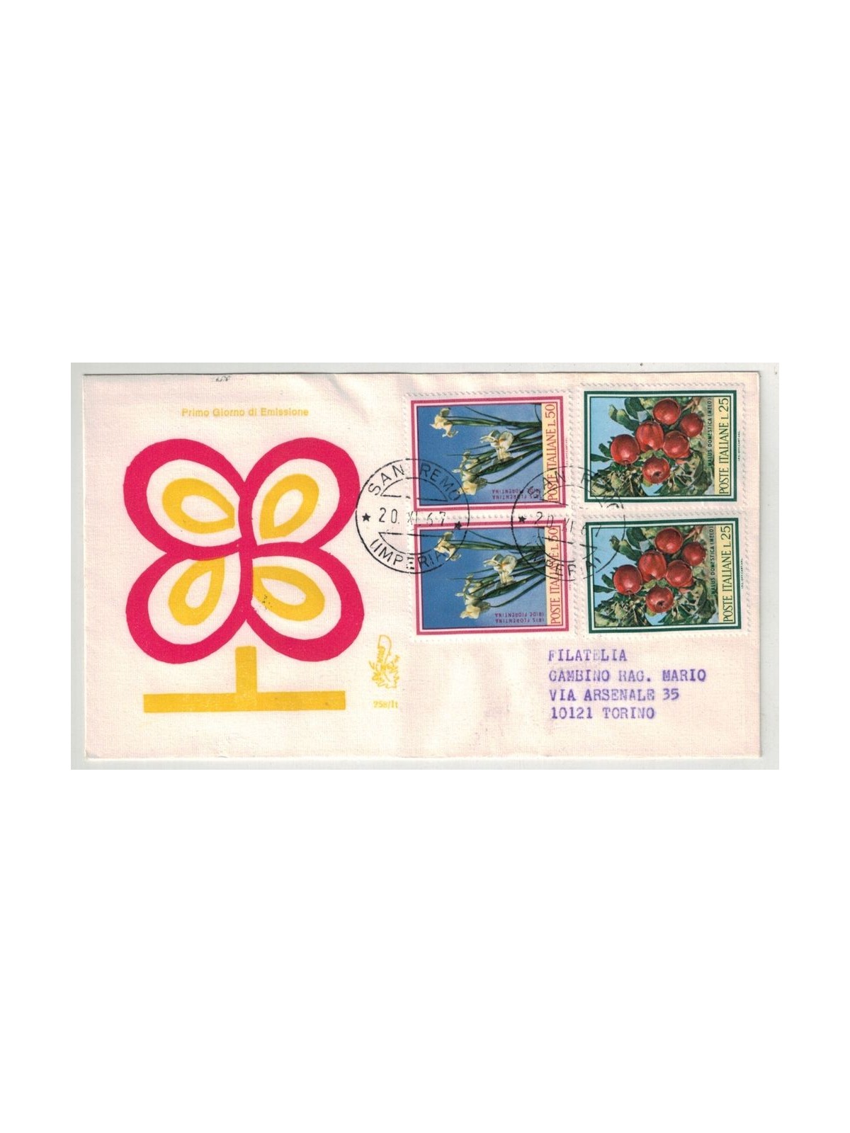 ITALIA 1967 FDC (Venetia) Fiori ord