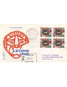 ITALY 1967 FDC (Venetia) Lions recon