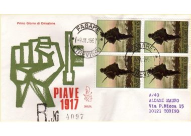 ITALY 1967 FDC (Venice) Resistance on the Piave collected