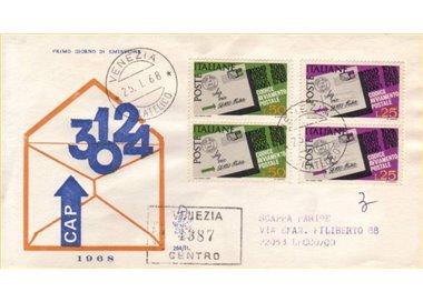 ITALIA 1968 FDC (Venetia) Codice Avviamento Postale racc