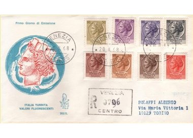 ITALIA 1968 FDC (Venetia) Siracusana racc