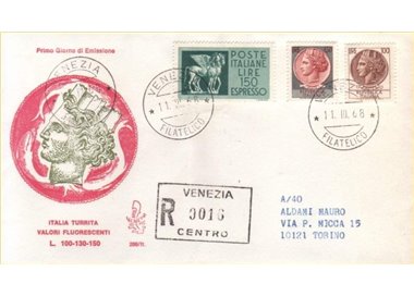 ITALY 1968 FDC (Venetia) Siracusana 3v collectible