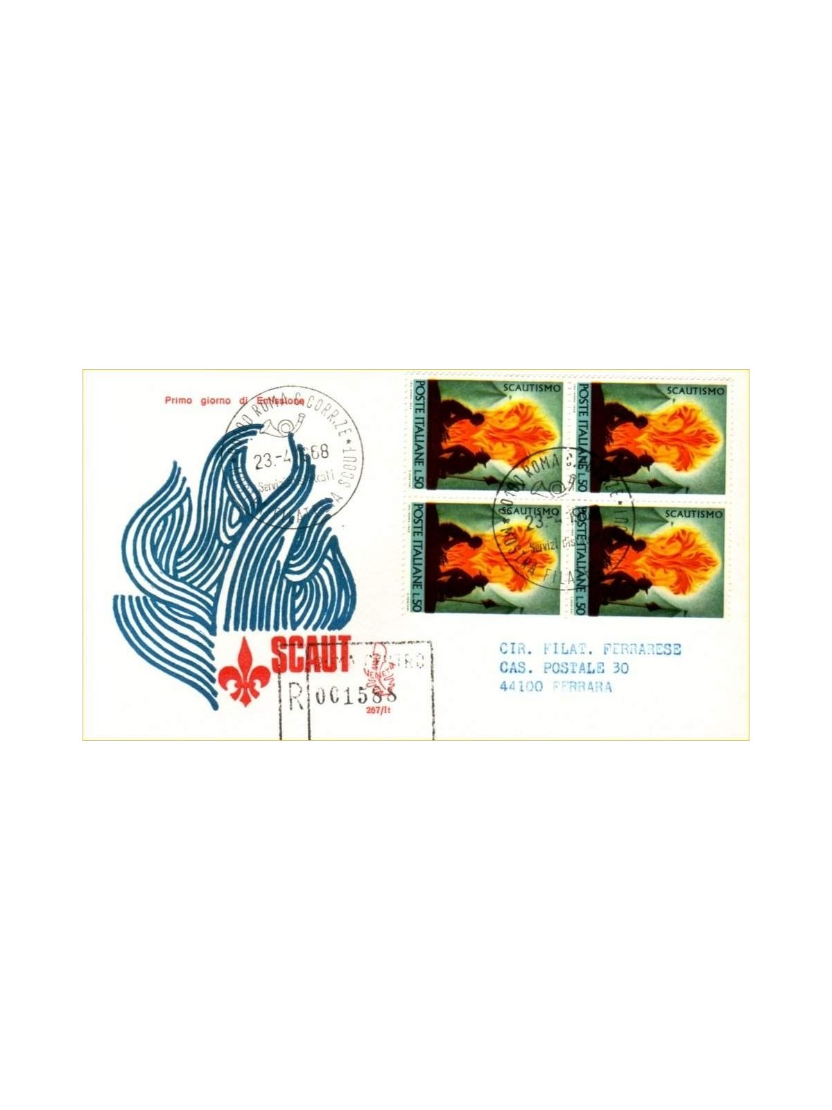 ITALIA 1968 FDC (Venetia) Scautismo racc