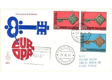 ITALY 1968 FDC (Venetia) Europa Cept rec