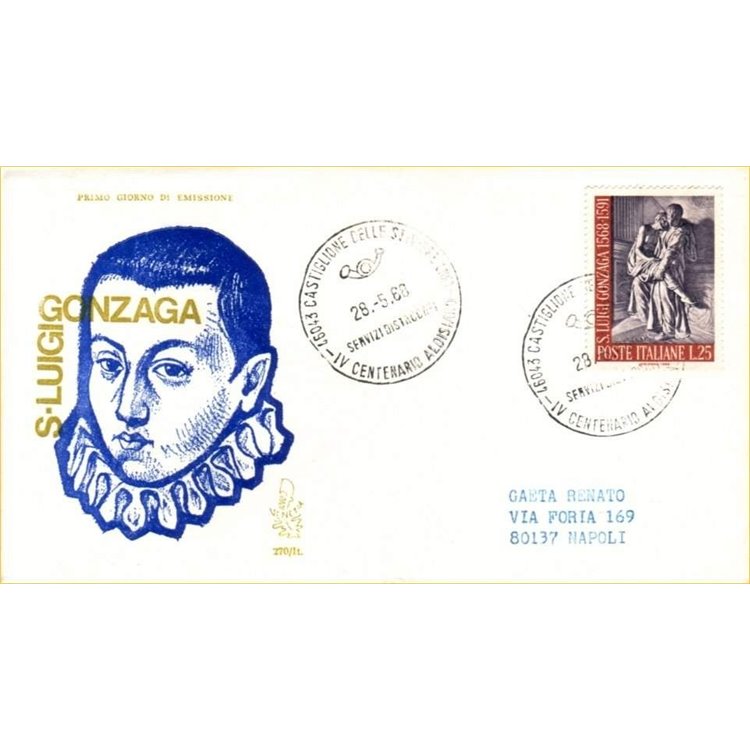 ITALIA 1968 FDC (Venetia) San Luigi Gonzaga