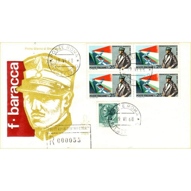 ITALY 1968 FDC (Venice) Francesco Baracca collected