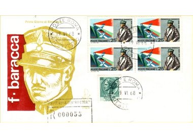 ITALIA 1968 FDC (Venetia) Francesco Baracca racc