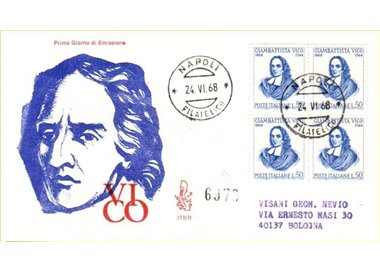 ITALIA 1968 FDC (Venetia) Giambattista Vico racc