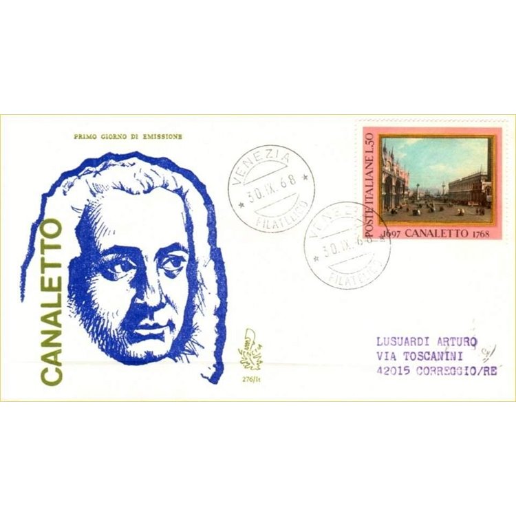 ITALIA 1968 FDC (Venetia) Canaletto ord