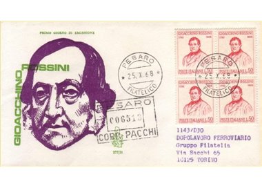 ITALY 1968 FDC (Venice) Gioacchino Rossini collection