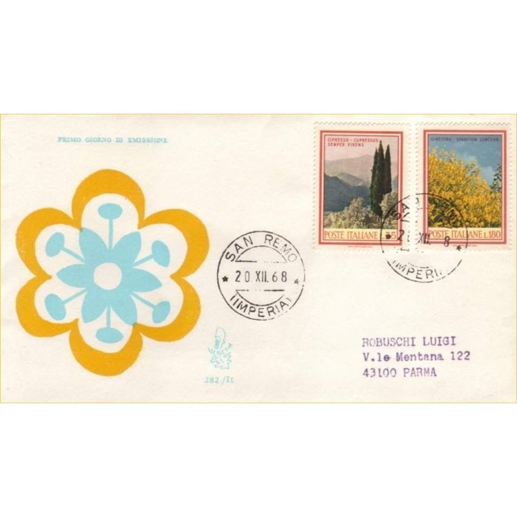 ITALIA 1968 FDC (Venetia) Flora racc
