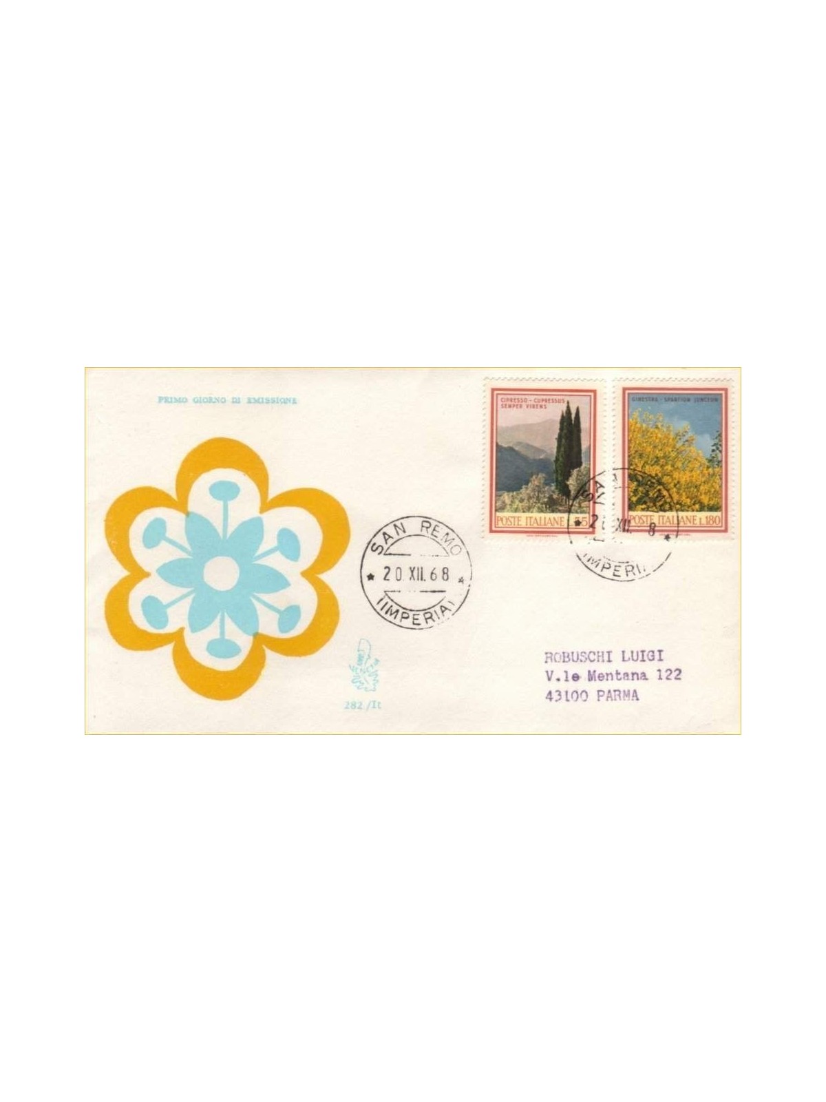 ITALIA 1968 FDC (Venetia) Flora racc