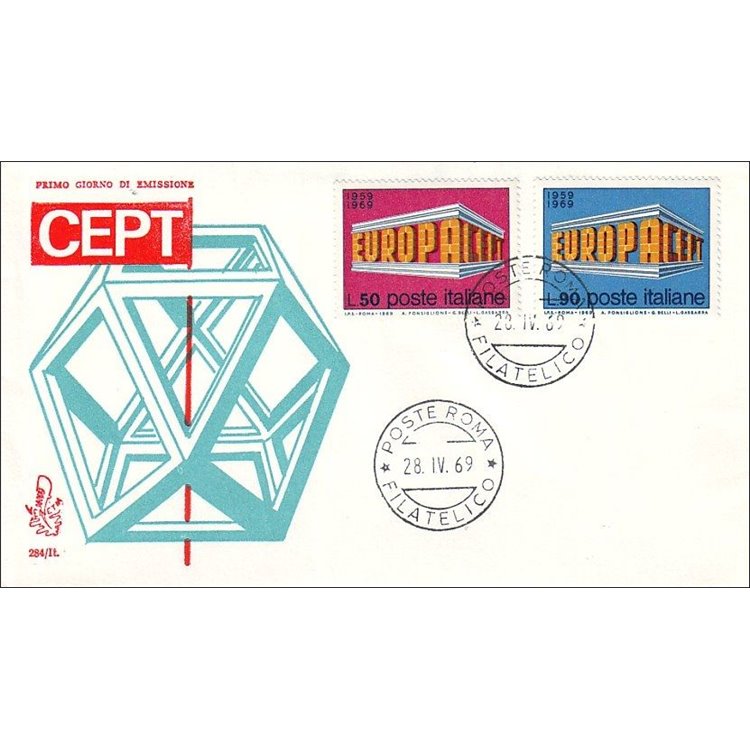 ITALIA 1969 FDC (Venetia) Europa Cept