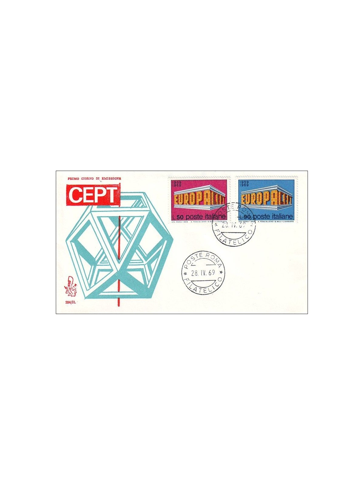ITALIA 1969 FDC (Venetia) Europa Cept