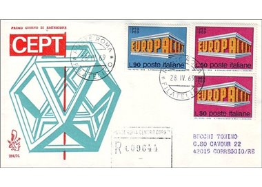 ITALIA 1969 FDC (Venetia) Europa Cept racc