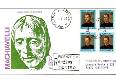 ITALIA 1969 FDC (Venetia) Niccolò Machiavelli racc