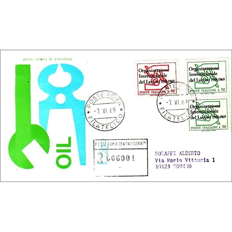 ITALIA 1969 FDC (Venetia) OIL racc