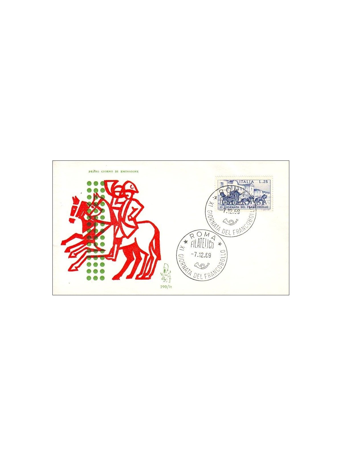 ITALIA 1969 FDC (Venetia) Giornata del francobollo