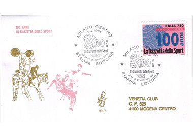 ITALIA 1996 FDC (Venetia) Gazzetta dello sport