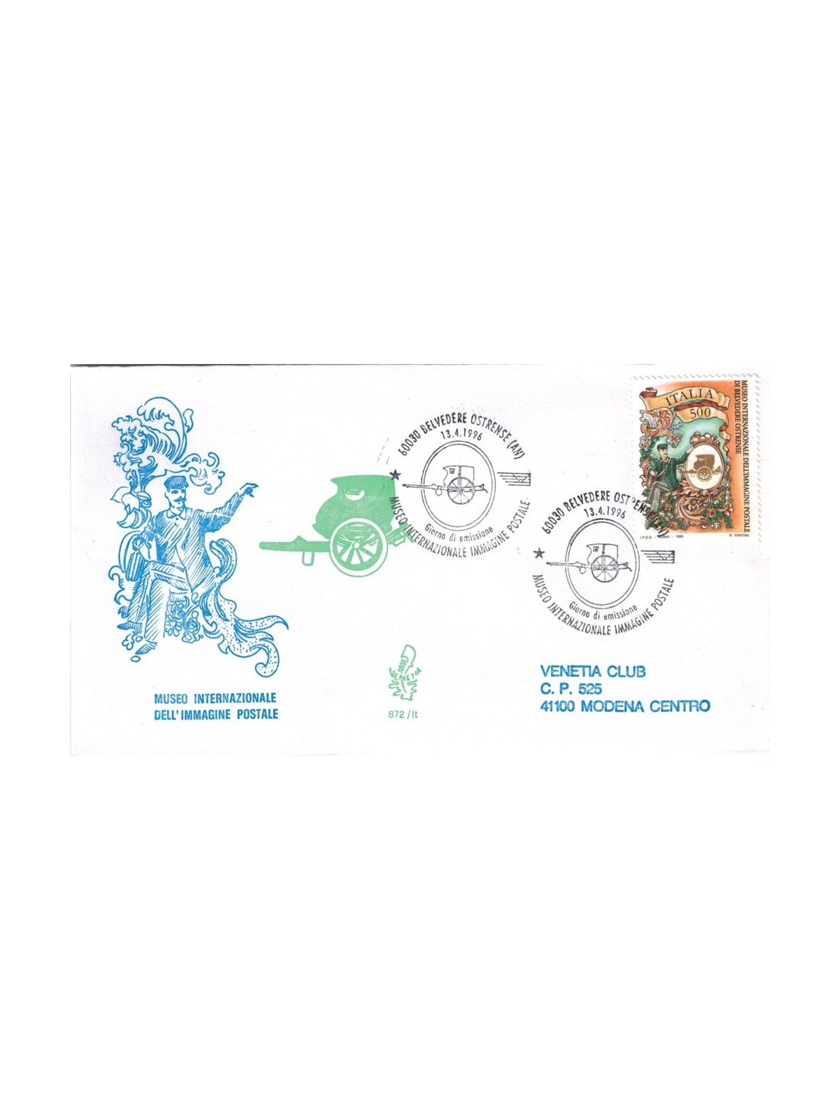 ITALIA 1996 FDC (Venetia) Belvedere Ostrense