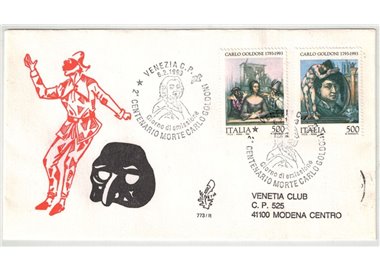 ITALIA 1993 FDC (Venetia) Carlo Goldoni