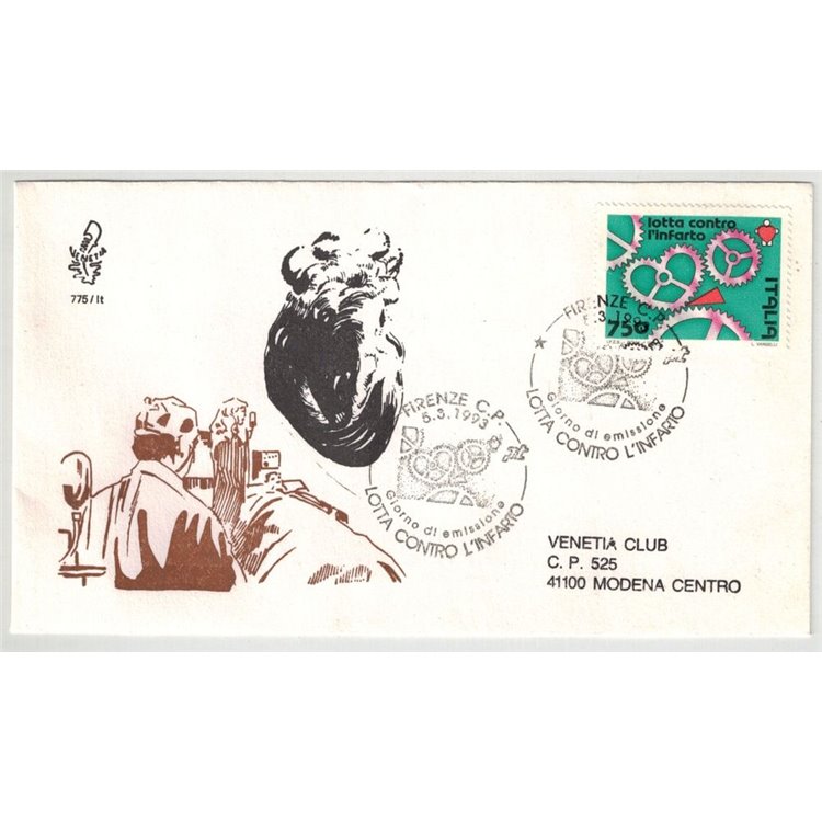 ITALIA 1993 FDC (Venetia) Lotta contro l'infarto