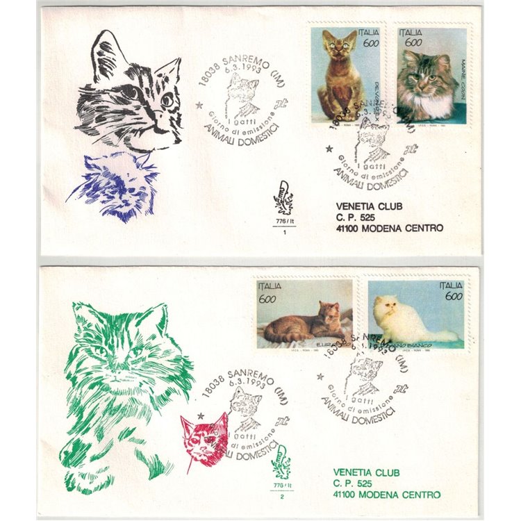 ITALY 1993 FDC (Venice) Pets