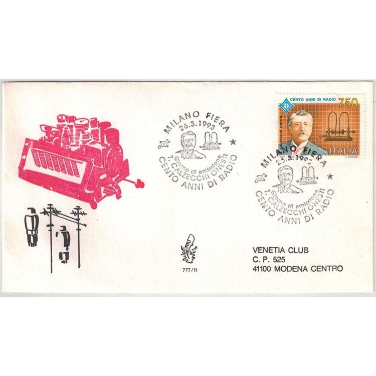 ITALIA 1993 FDC (Venetia) Centenario della radio