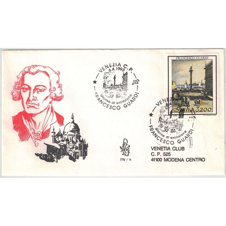 ITALY 1993 FDC (Venice) Francesco Guardi