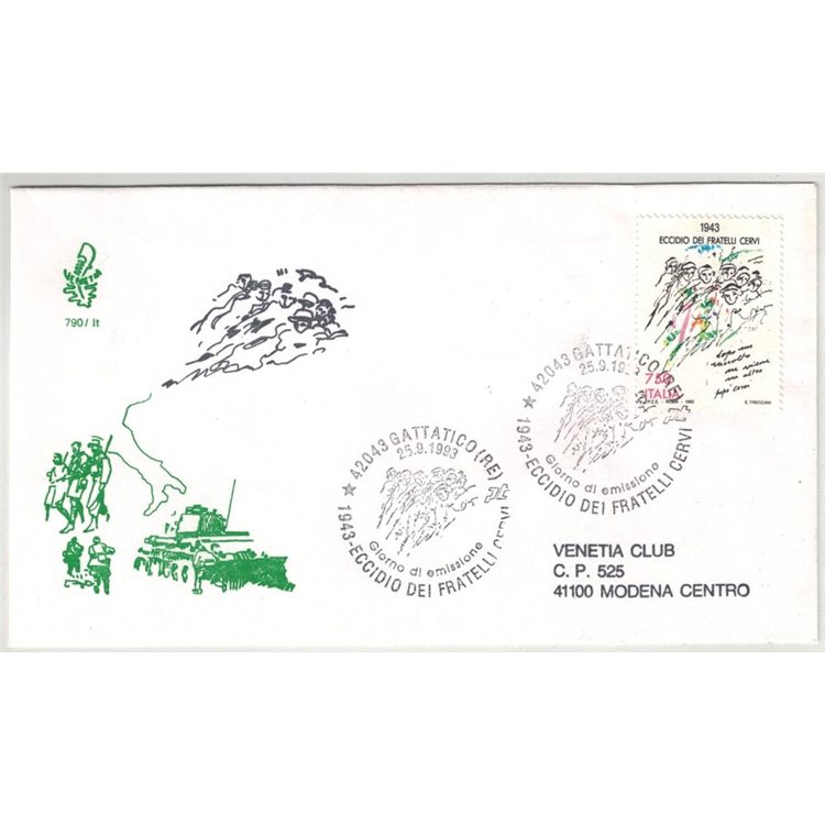 ITALIA 1993 FDC (Venetia) Fratelli Cervi