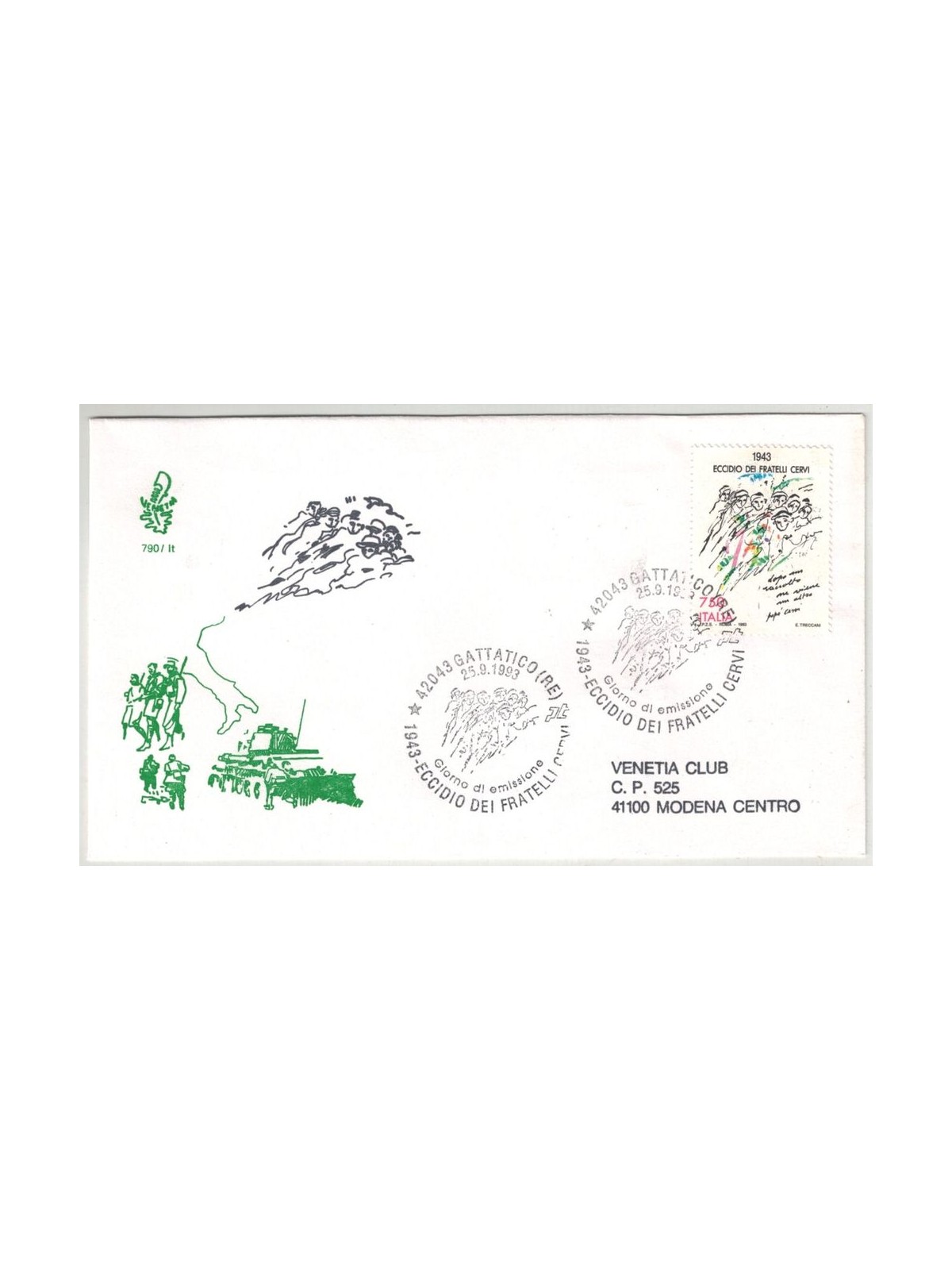 ITALY 1993 FDC (Venice) Fratelli Cervi