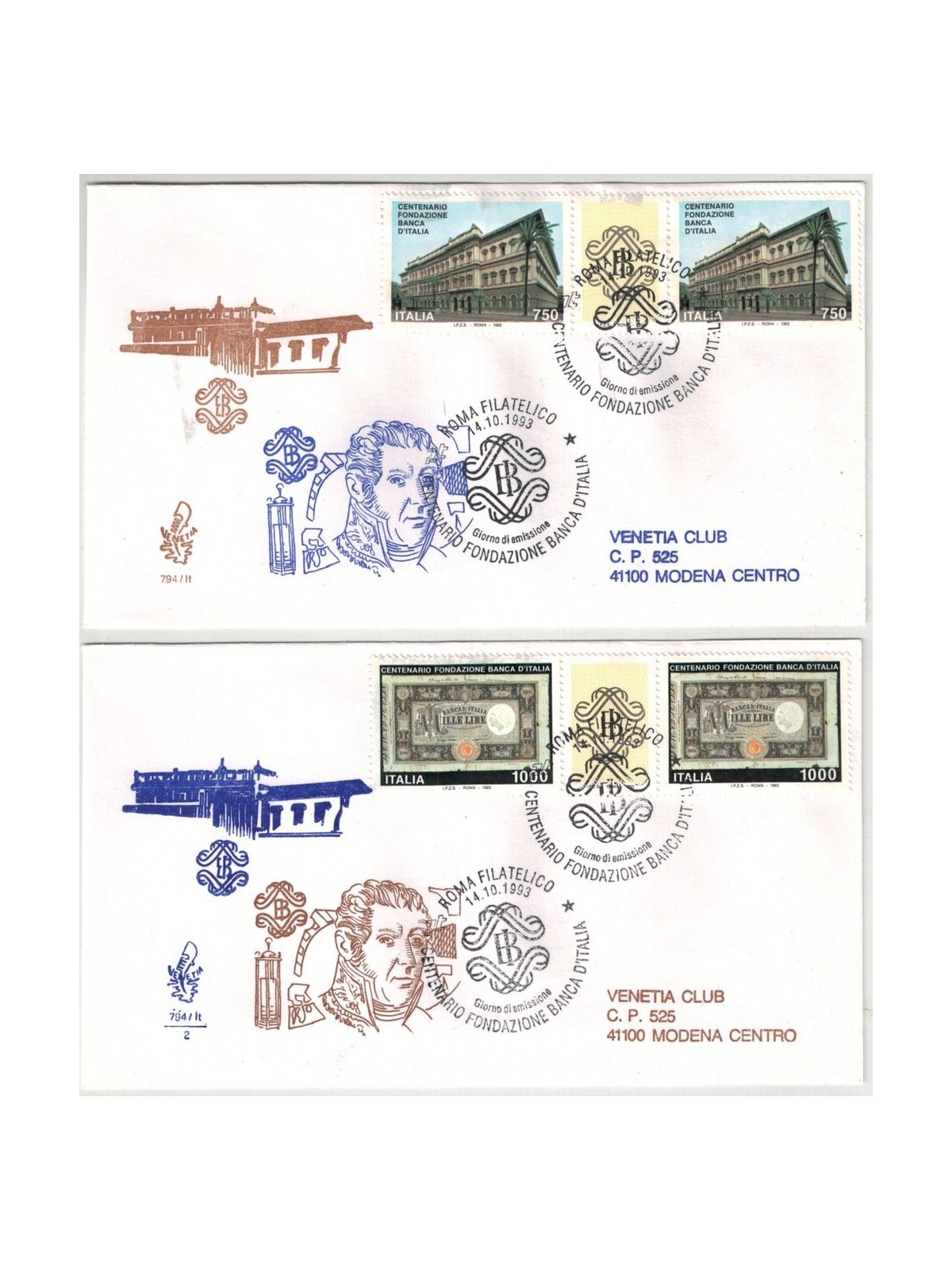 ITALIA 1993 FDC (Venetia) Banca d'Italia