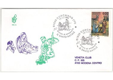 ITALY 1993 FDC (Venice) Christmas, living nativity scene