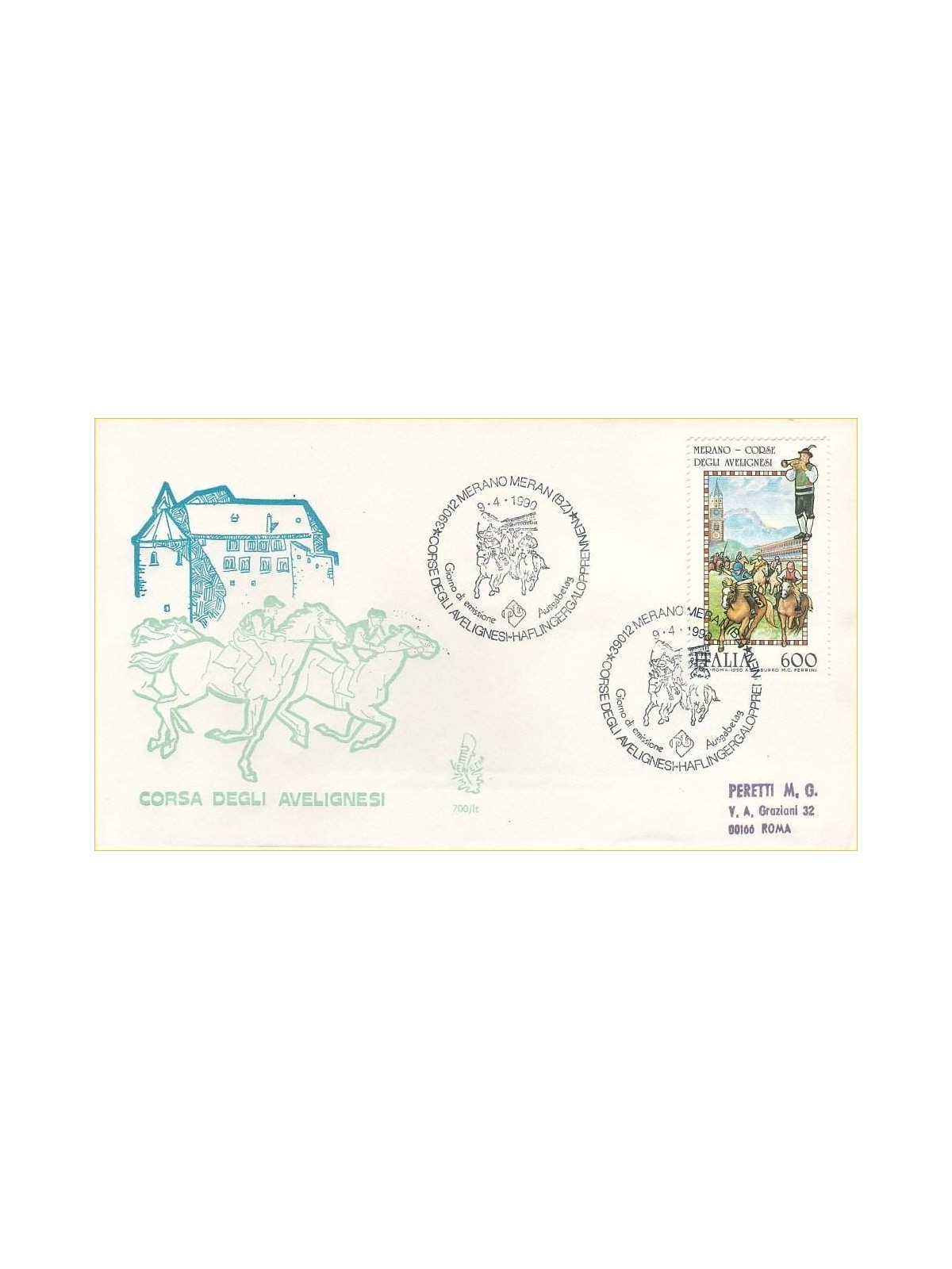 ITALIA 1990 FDC (Venetia) Corsa degli Avelignesi