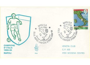 ITALY 1990 FDC (Venice) Napoli champion